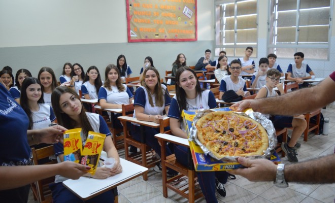 Polinmios com pizza e chocolate - 8 Ano